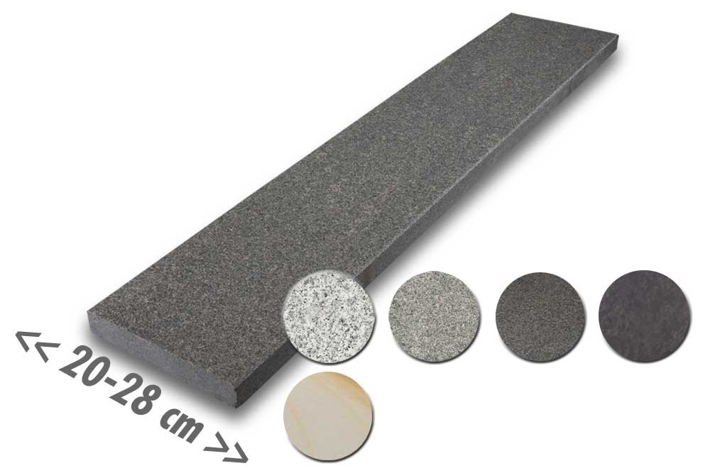 Mauerabdeckung 20, 25 und 28 cm breit