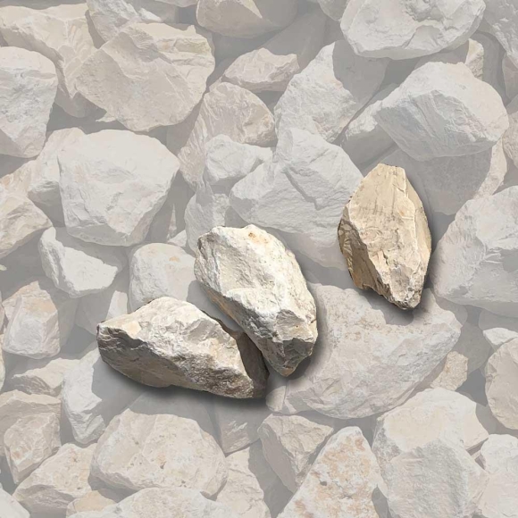 Mustersteine der Gabionenfüllung Jura Kalkstein