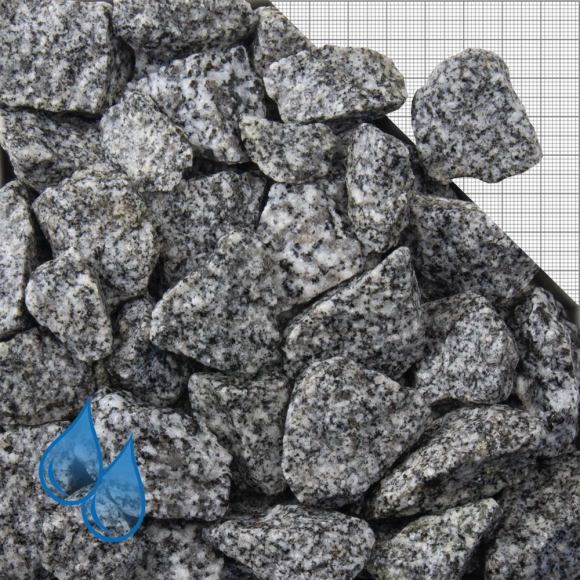 Ziersplitt Granit hellgrau 16-32 mm  im BigBag