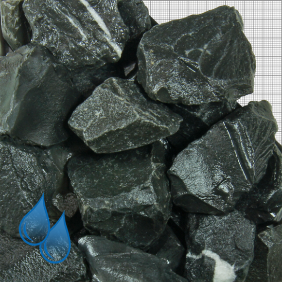 Ziersplitt Nero Imperial (Kalkstein), schwarz