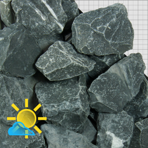 Ziersplitt Nero Imperial (Kalkstein), schwarz trocken