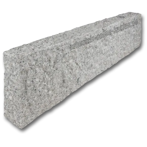 Bordstein Granit hellgrau G603, gespalten