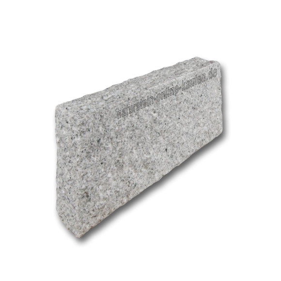 Bordstein-Leistenstein-Randstein-Kantenstein Granit hell grau, 50 x 25 x 8 cm