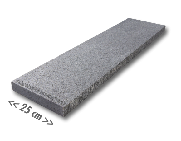 Mauerabdeckung Granit anthrazit - 100x25x4 cm