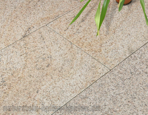 Terrassenplatten Granit gelb 60x40x3 cm (Granit G682)