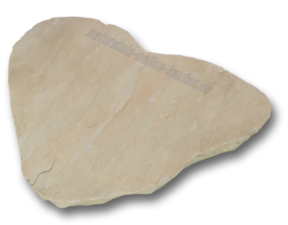 Trittplatte/Trittstein Sandstein-beige, polygonal
