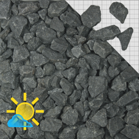 Ziersplitt Basalt, schwarz trocken
