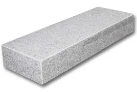 Blockstufe Granit hellgrau G603 geflammt