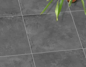Feinsteinzeug Terrassenplatten Betonoptik, anthrazit - vivo!® LEGATO